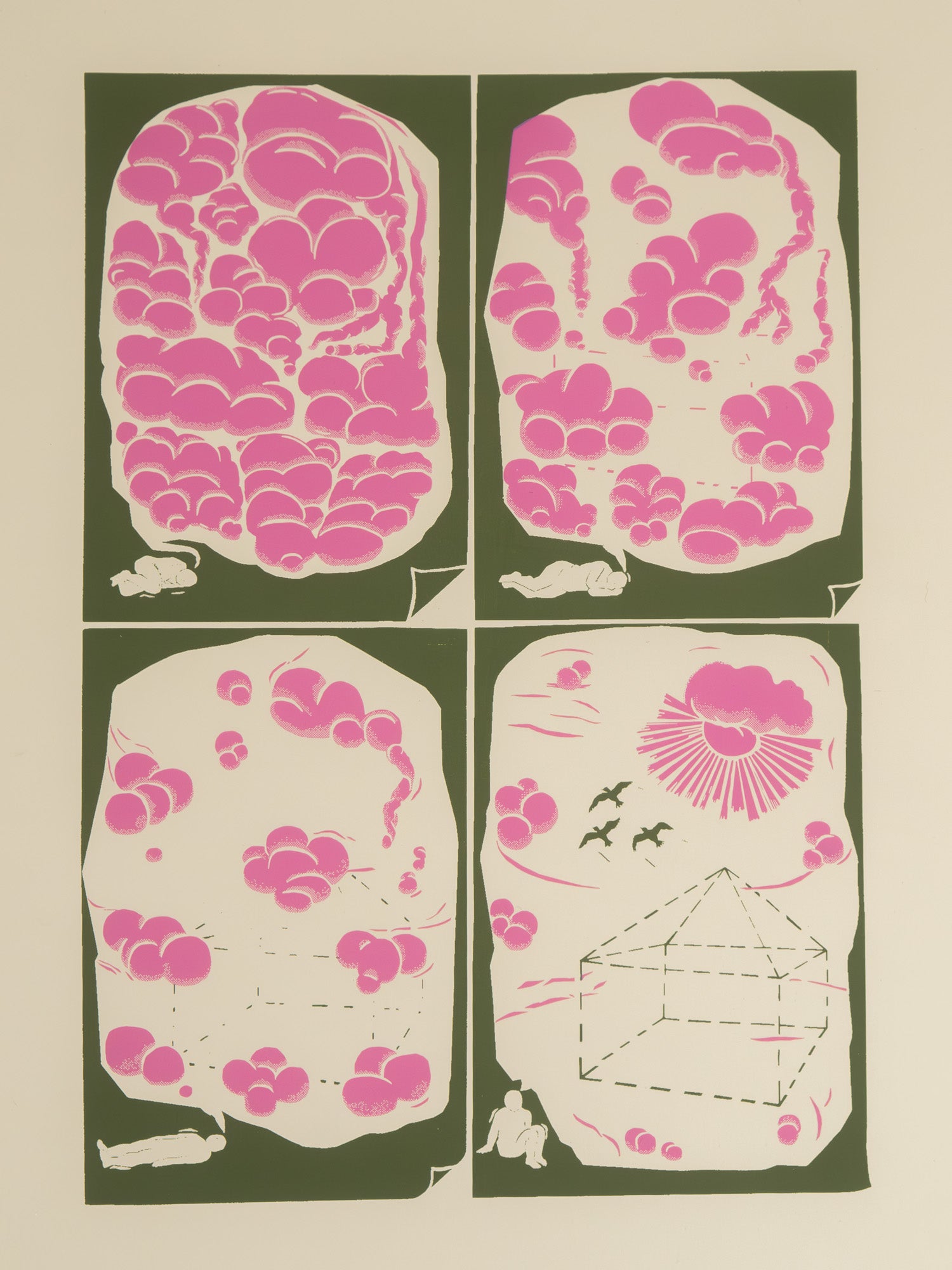 Szorongás plakát (magenta)